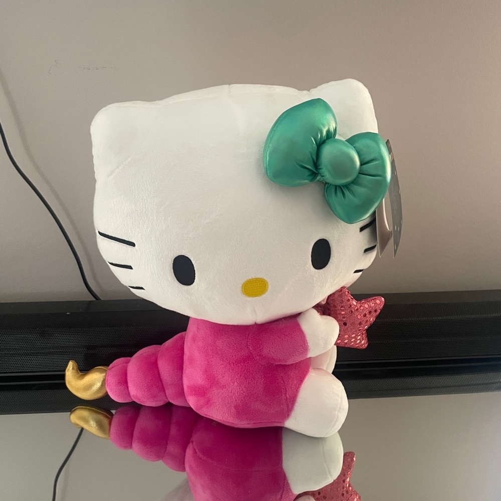 Hello Kitty Plush with Pink and Gold Accents